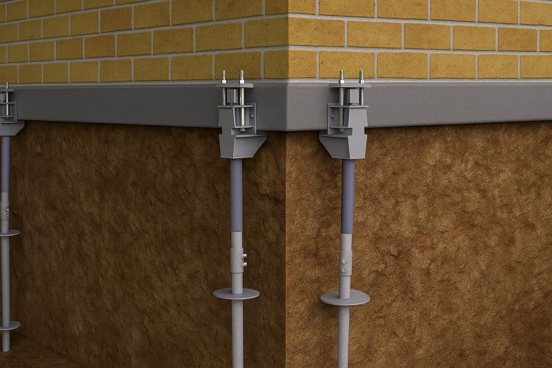 Helical Piers Installation